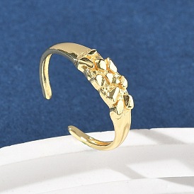 Латунные кольца-манжеты для женщин, долговечный, стойки покрытие, без свинца и без кадмия