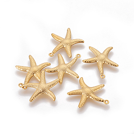 304 Stainless Steel Pendants, Starfish/Sea Stars