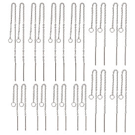 304 Выводы серьги из нержавеющей стали шпилька, с петлей и ушной нитью