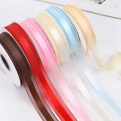 Polyester Organza Ribbons, Garment Accessories, Gift Wrapping Ribbon