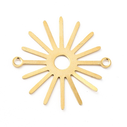 Brass Connector Charms, Sun Links, Long-Lasting Plated, Cadmium Free & Lead Free