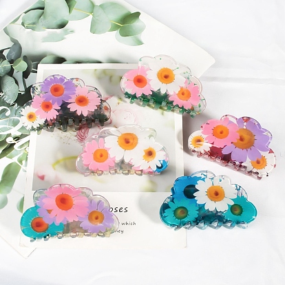 Заколки для волос из пвх, цветок