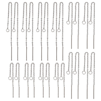 304 Выводы серьги из нержавеющей стали шпилька, с петлей и ушной нитью