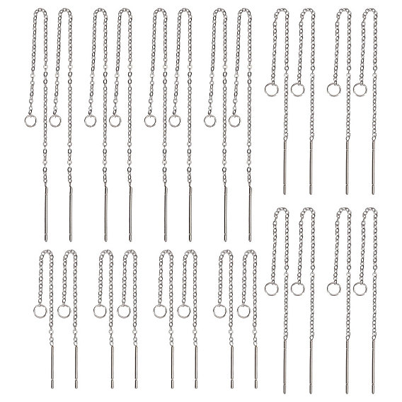 304 Выводы серьги из нержавеющей стали шпилька, с петлей и ушной нитью