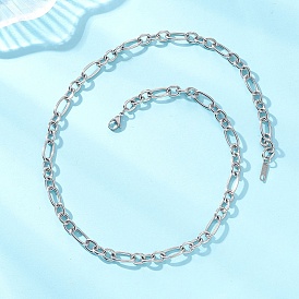 7мм 304 цепочки Фигаро из нержавеющей стали, цепочки-ожерелья для женщин, устойчив к потускнению