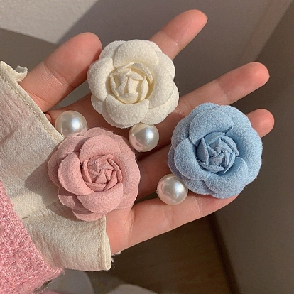 Cloth Alligator Hair Clips, Flower