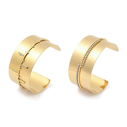 304 манжеты браслеты из нержавеющей стали горный хрусталь, простые браслеты для женщин