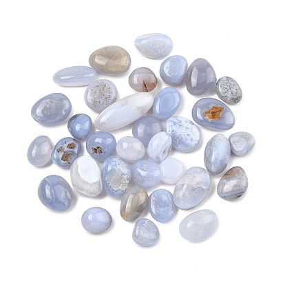 Натуральные синие кружевные агатовые бусины, обваленные камни, нет отверстий / незавершенного, самородки