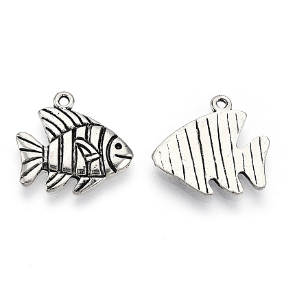 Сплавочные подвески тибетского стиля, без кадмия и без свинца, рыбы прелести