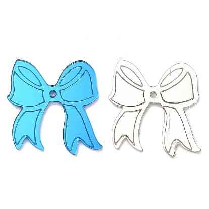 Подвески из акрила с лазерным зеркалом, бантом прелести