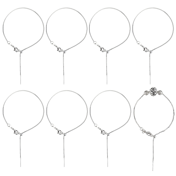 12шт. 1мм латунные цепочки с регулируемым ползунком