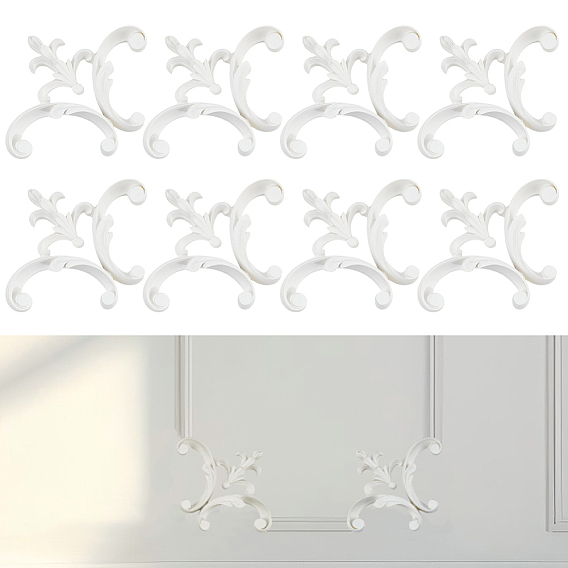 Аппликация, вырезанная из смолы, неокрашенная накладка мебель украшения дома, цветок