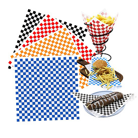 Бумага бумага жиронепроницаемая печатная оберточная ткань, квадрат с рисунком тартан, для кухонных принадлежностей для выпечки