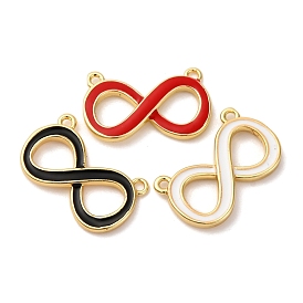 Латунь эмаль подвески, прелести бесконечности, стойки покрытие, долговечный, без кадмия и без свинца, реальный 18 k позолоченный