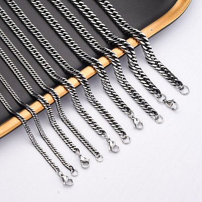 201 из нержавеющей стали витой цепочки ожерелья