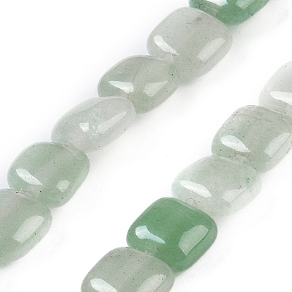 Естественный зеленый авантюрин бисер нитей, квадратный