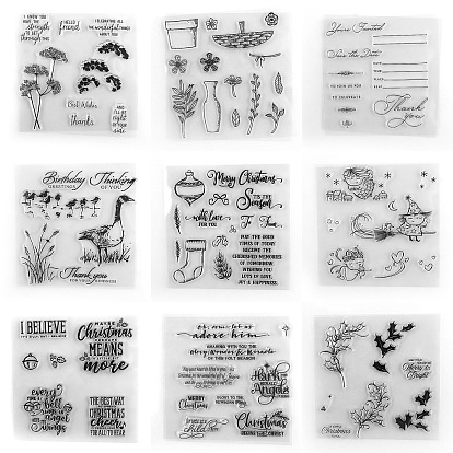 Silicone Clear Stamps, for DIY Scrapbooking, Photo Album Decorative, Cards Making