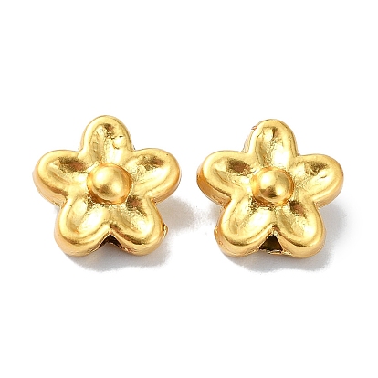 Accumuler perles de laiton placage, plaqué longue durée, sans plomb et sans cadmium, fleur