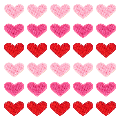 60 шт 3 цвета компьютеризированная вышивка ткань утюг / пришивание заплат, аксессуары для костюма, сердце