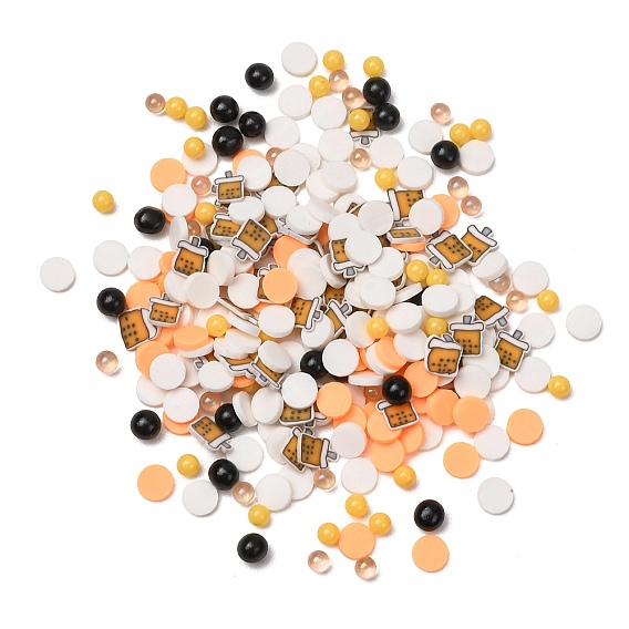 Handmade Polymer Clay Cabochons & Plastic Beads, Polymer Clay Slices for Resin Crafts & DIY Projects, Mixed Shapes