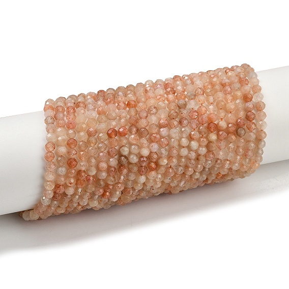 Бусы из натурального золота, граненые круглые