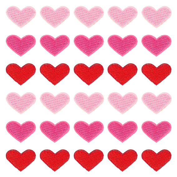 60 шт 3 цвета компьютеризированная вышивка ткань утюг / пришивание заплат, аксессуары для костюма, сердце