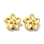 Rack Plating Brass Beads, Long-Lasting Plated, Lead Free & Cadmium Free, Flower