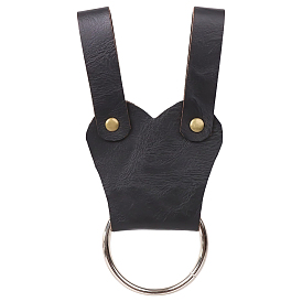 PU Leather Armor Belt Loop, Belt Accessories, with Alloy Ring