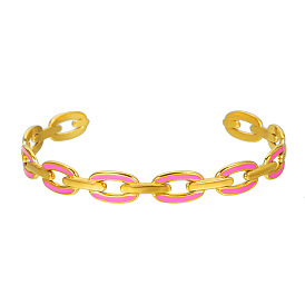 Minimalist Oil Titanium Steel Bracelet - Adjustable Chain Bracelet for Women