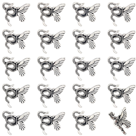 120 бусины из сплава в тибетском стиле, бабочка и змея