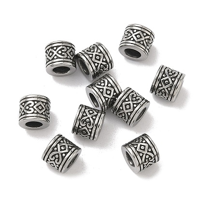 Ретро 316 хирургические бусины из нержавеющей стали, колонка, ручная полировка