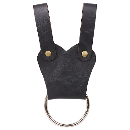 PU Leather Armor Belt Loop, Belt Accessories, with Alloy Ring