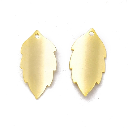 Brass Pendants, Cadmium Free & Lead Free, Leaf Charm