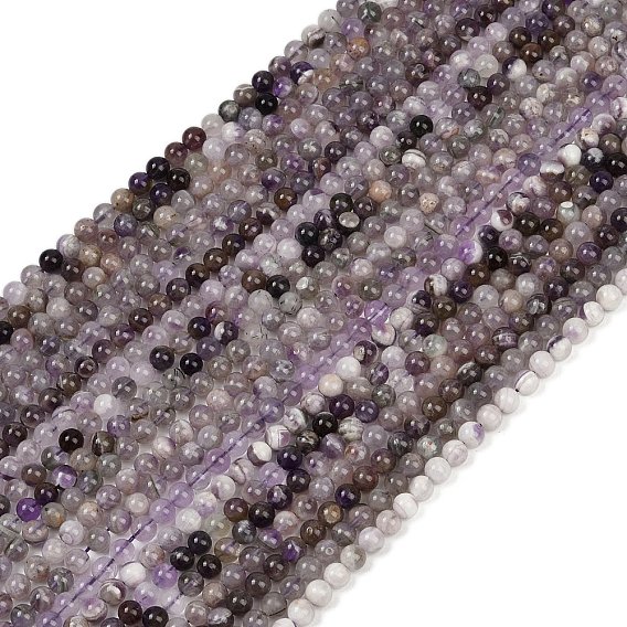 Природный аметист нитей бисера, круглые
