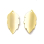 Brass Pendants, Cadmium Free & Lead Free, Leaf Charm