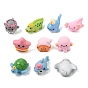 Sea Animals Opaque Resin Figurine, for Home Office Micro Landscape Desktop Decoration
