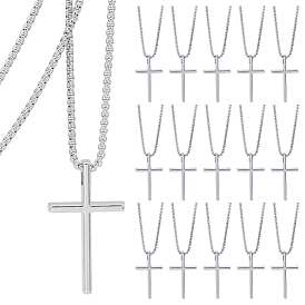 25Крест из сплава 667Цепочки-колье из нержавеющей стали
