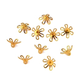Bails de pendentif de chapeau de perle en laiton, pour la fabrication de pendentif de couverture de bulle de verre globe, fleur