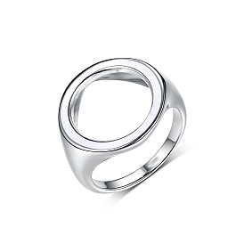 925 plata esterlina anillos de dedo, rondo