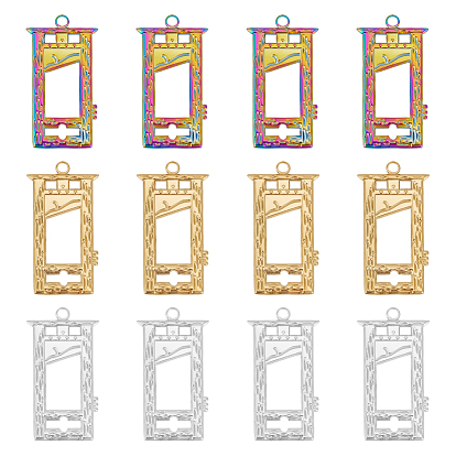 12 шт. 3 цветное ионное покрытие (ip) 304 подвески из нержавеющей стали, оконное очарование