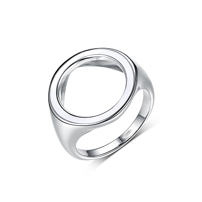925 plata esterlina anillos de dedo, rondo