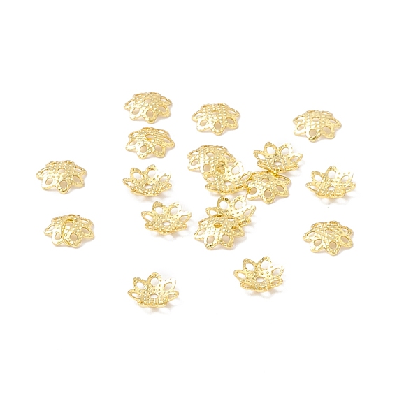 Brass Bead Caps, Multi-Petal, Flower