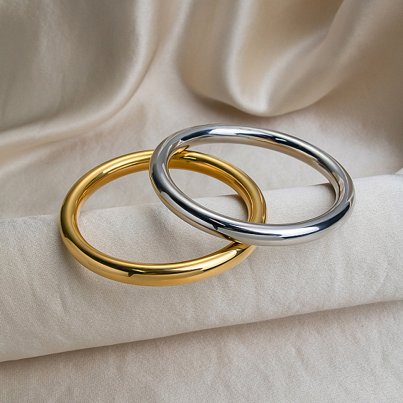 304 простые браслеты из нержавеющей стали для женщин