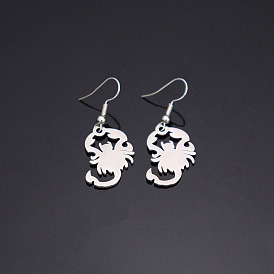 304 Stainless Steel Dangle Earrings for Women, Scorpion