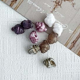 Opaque Czech Glass Beads, Conch Shape