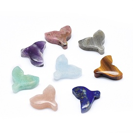 Natural & Synthetic Mixed StoneCharms, Whale Tail Shape