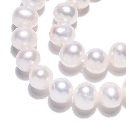 Natural Cultured Freshwater Pearl Beads Strands, Round