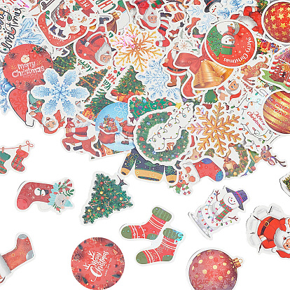 1 самоклеящиеся наклейки на рождественскую тематику, для украшения, разнообразные