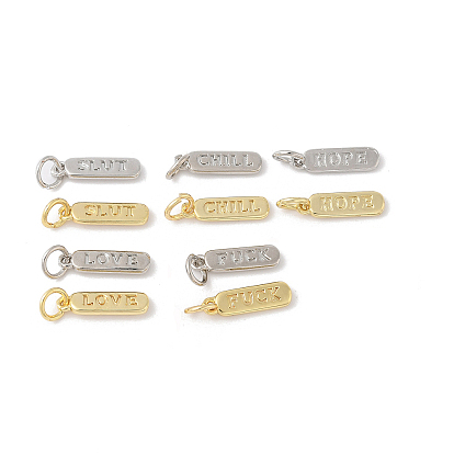 Латунные подвески, овал со словами-подвесками, с целью перехода в кольце, долговечный, без свинца и без кадмия