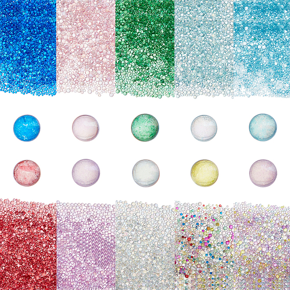 Пузырьковые бусы, DIY 3 D украшения искусства ногтя бисера мини стекла, крошечные шарики ногтей икрой